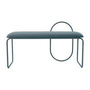 Bouclé bench dusty blue 110x39cm Angui - AYTM