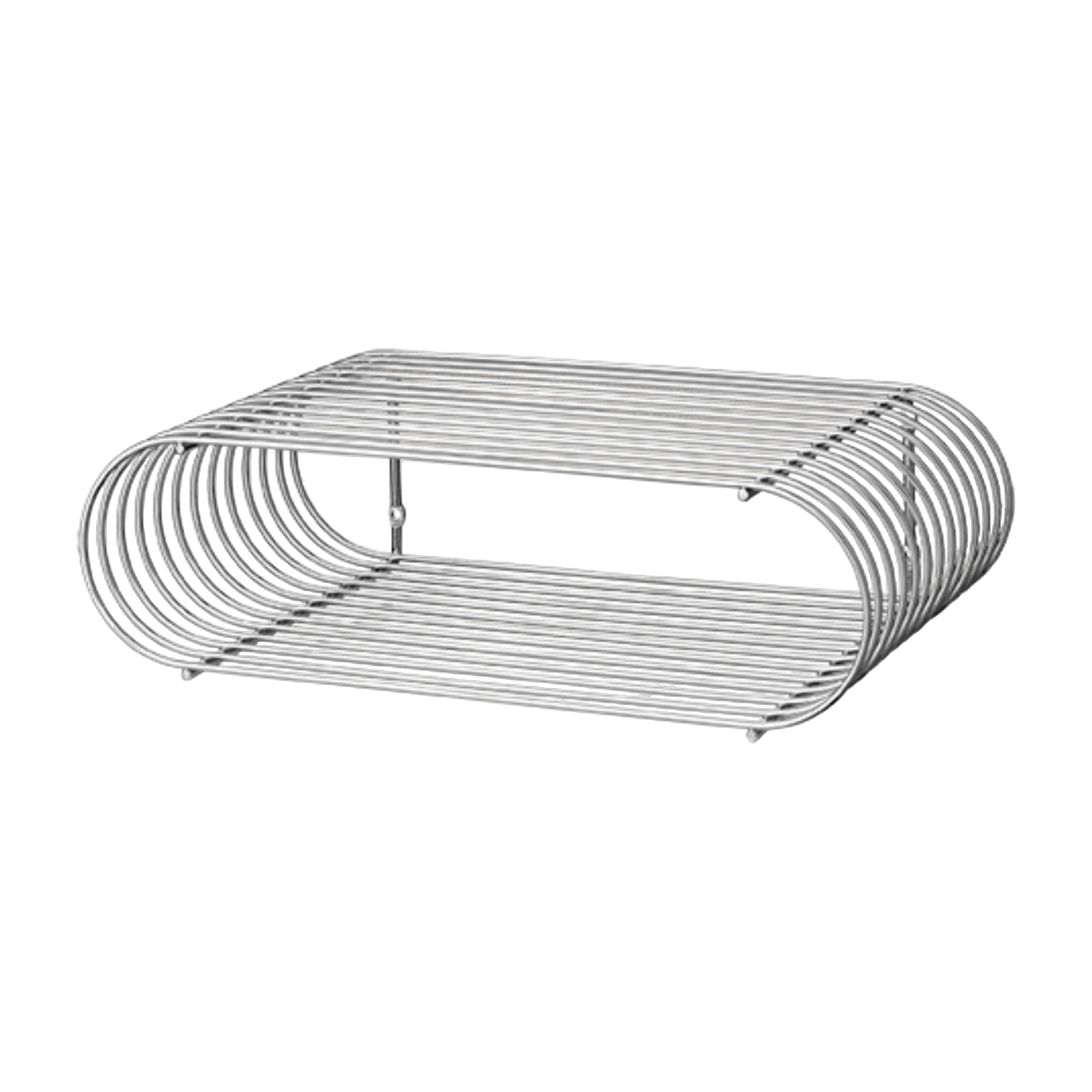 Curva Estante de pared ovalado de acero cromado 40, 4 cm - AYTM