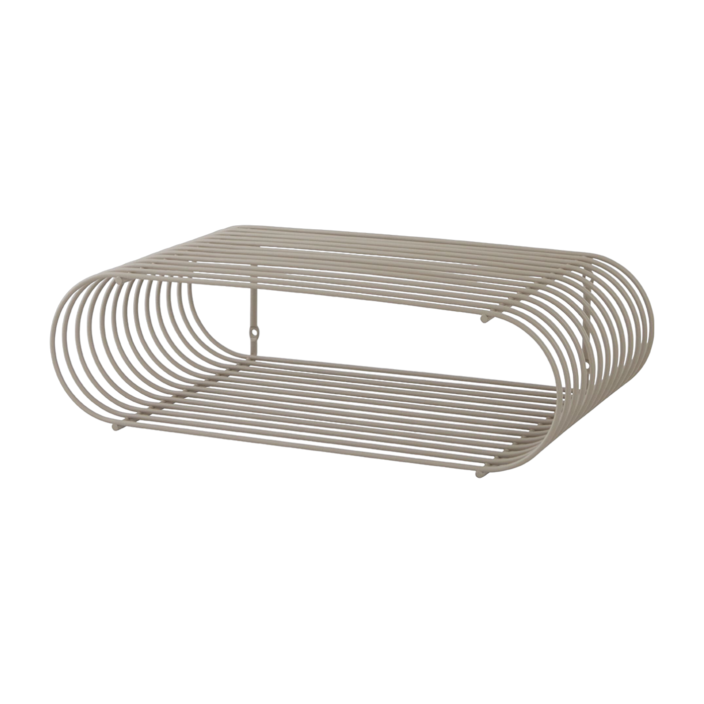 Curva Estantería de pared ovalada de acero color topo 40, 4 cm - AYTM