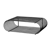 Black steel oval wall shelf 40. 4cm Curva - AYTM