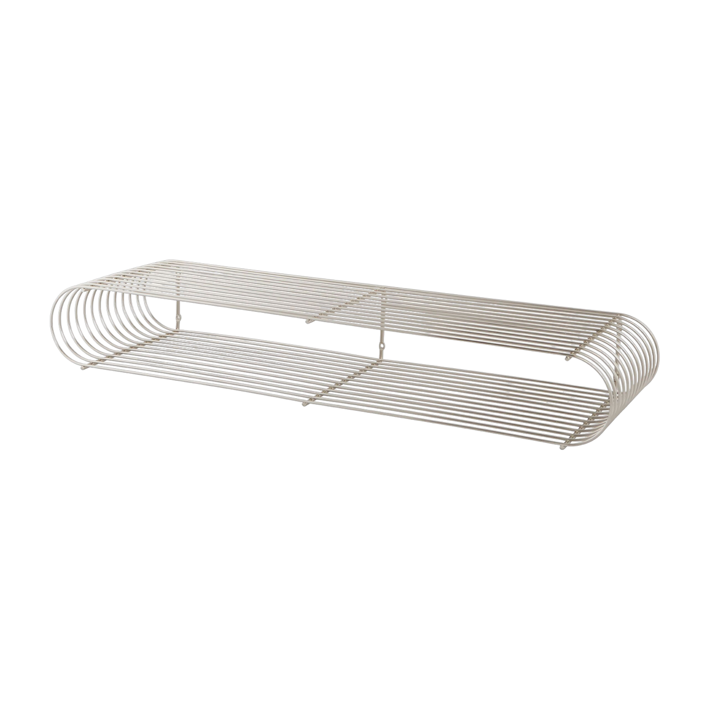 Curva Estante de pared ovalado de acero cromado 80, 4 cm - AYTM