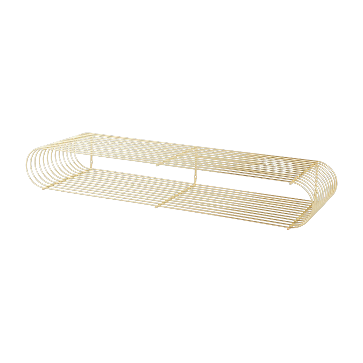 Curva Estante de pared ovalado de acero dorado 80, 4 cm - AYTM