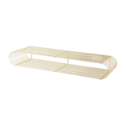Ovales Wandregal aus vergoldetem Stahl 80, 4cm Curva -. AYTM
