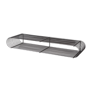 Black steel oval wall shelf 80. 4cm Curva - AYTM