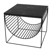 Coffee table in steel and black marbre Sino - AYTM