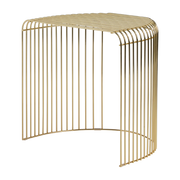 Table d'appoint en acier doré 34x48cm Curva - AYTM
