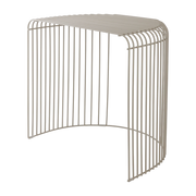 Taupefarbener Beistelltisch aus Stahl 34x48cm Curva -. AYTM