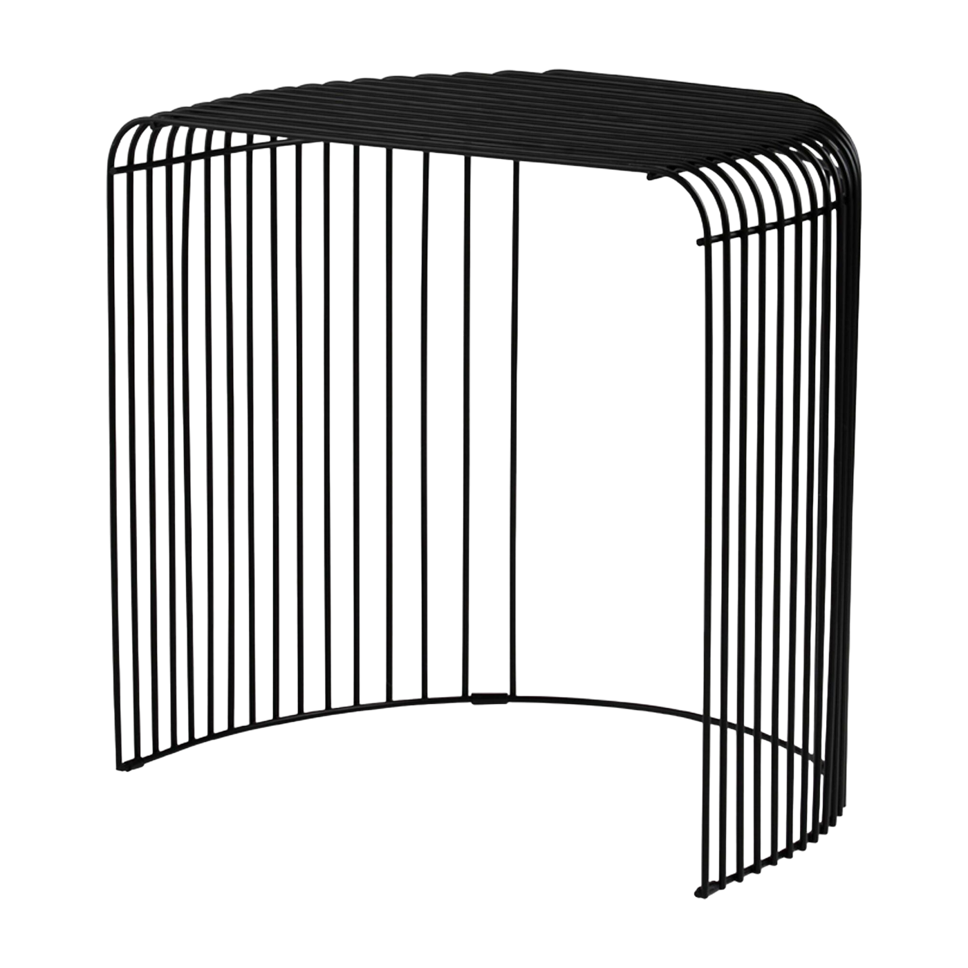Black steel side table 34x48cm Curva - AYTM