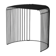 Table d'appoint en acier noir 34x48cm Curva - AYTM