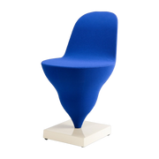 Chaise structure en métal cream et housse polyester blueberry 75cm Gelato - Moustache