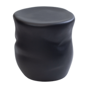 Taburete orgánico de cerámica negra 33cm Canova - Moustache