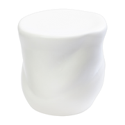 Organischer Hocker aus Keramik weiß 33cm Canova -. Moustache