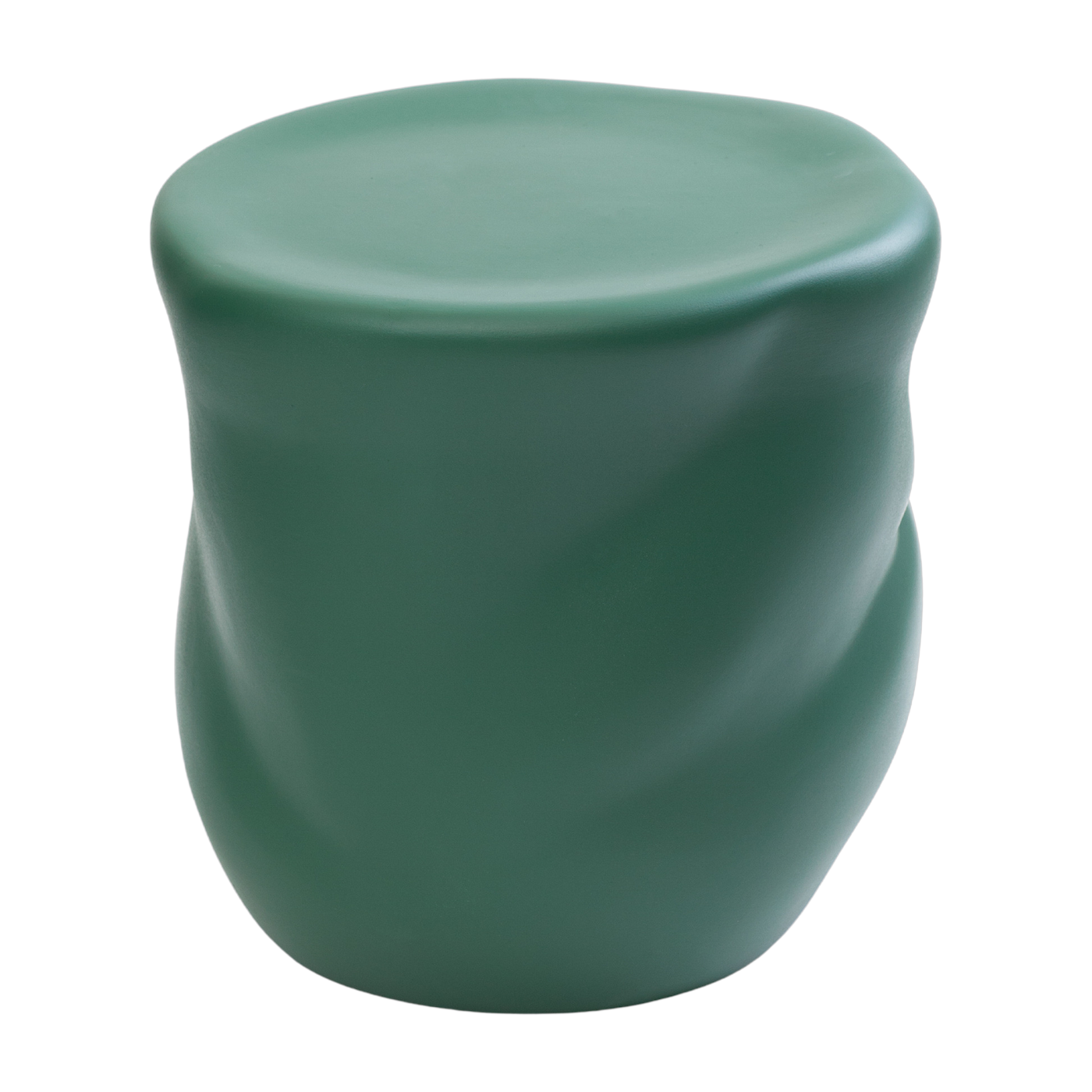 Organic stool in green ceramic 33cm Canova - Moustache