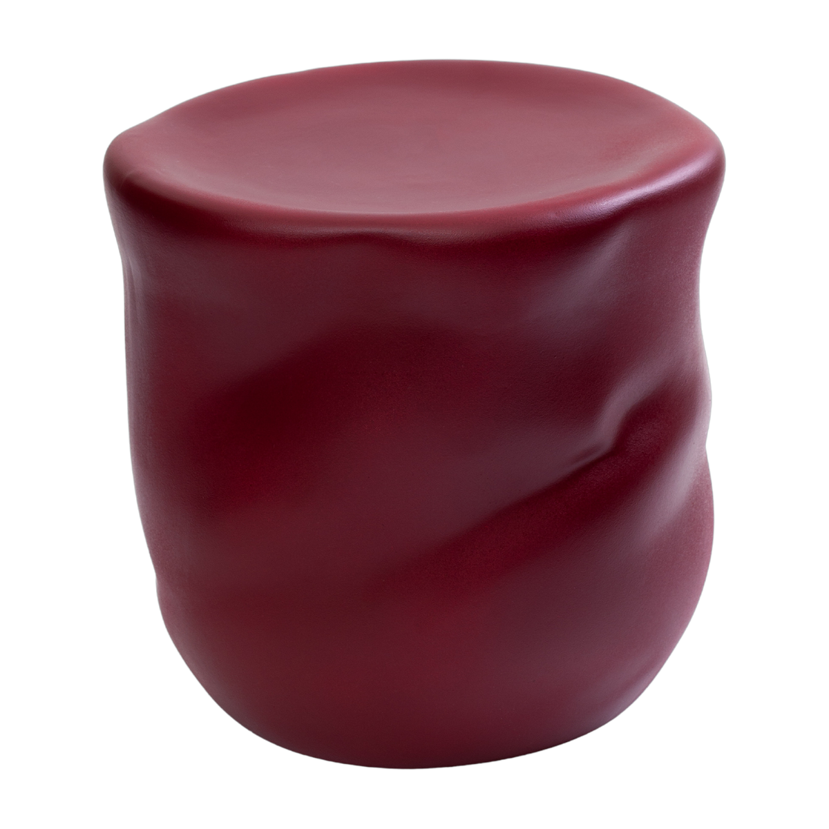 Organic ceramic stool burgundy 33cm Canova - Moustache