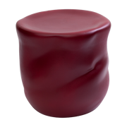 Organic ceramic stool burgundy 33cm Canova - Moustache