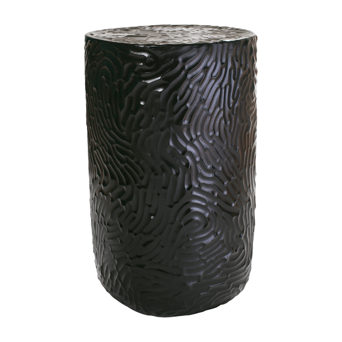 Table basse en céramique noir vert 42cm Touch 1 - Moustache
