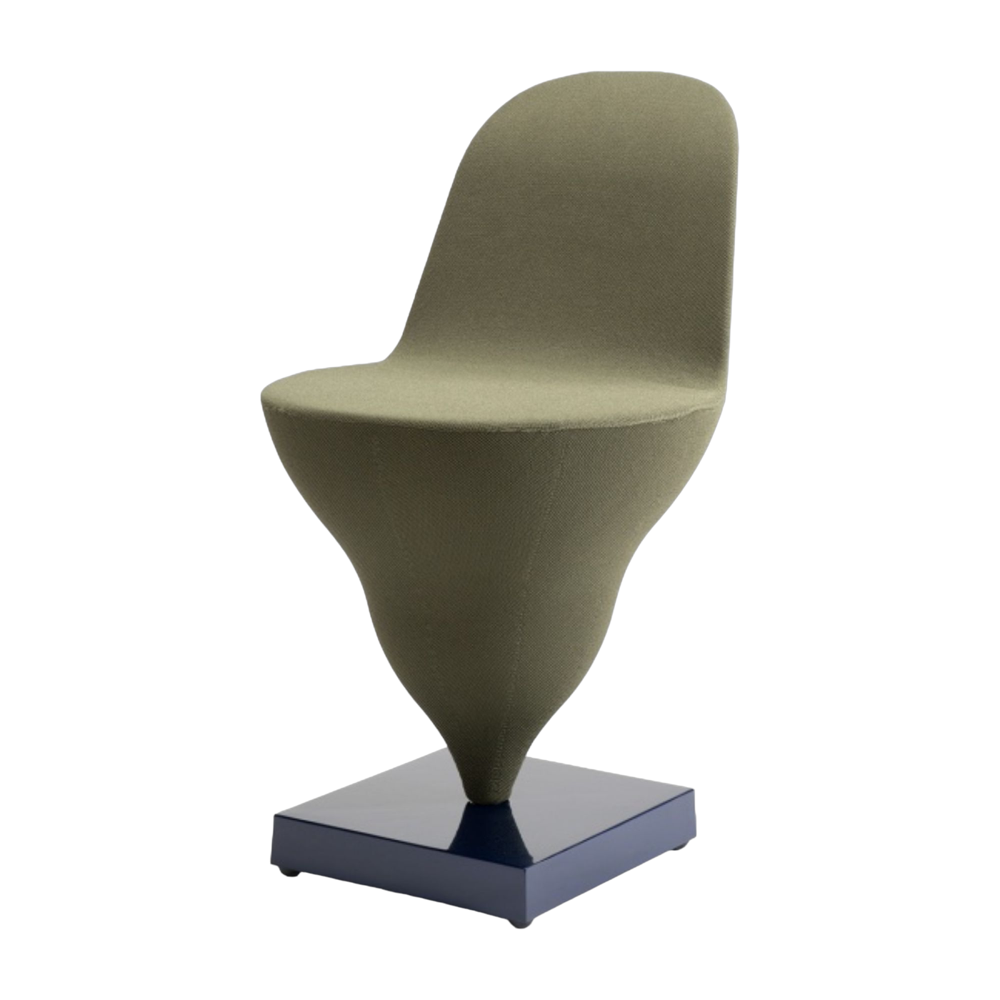 Silla estructura de metal azul marino y funda de poliéster kiwi 75cm Gelato - Moustache