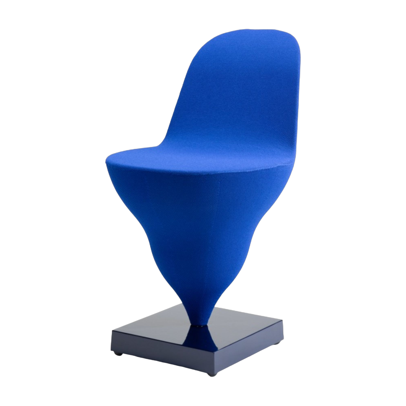 Stuhl mit Metallgestell in navy und Polyesterbezug in blueberry 75cm Gelato -. Moustache