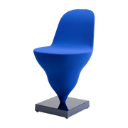 Chaise structure en métal navy et housse polyester blueberry 75cm Gelato - Moustache