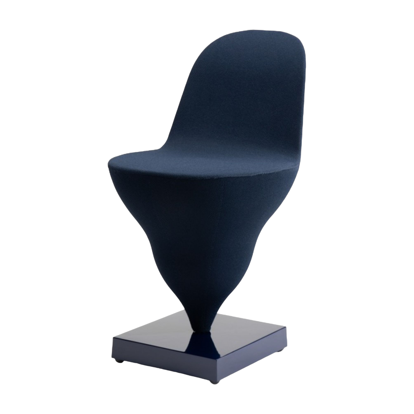 Silla estructura de metal azul marino y funda de poliéster ciruela 75cm Gelato - Moustache
