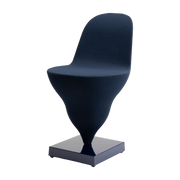Stuhl mit Metallgestell in Navy und Polyesterbezug in Plum 75cm Gelato -. Moustache
