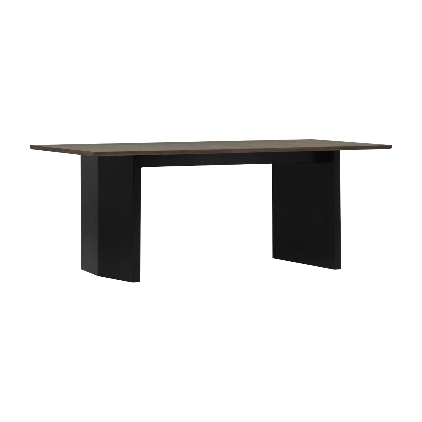 Mesa de comedor Panel de pino marrón oscuro y negro 90x200cm - Normann Copenhagen