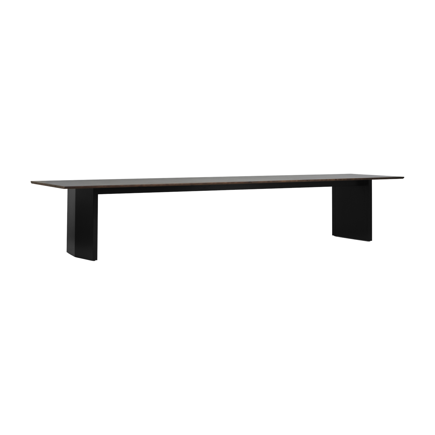 Mesa de comedor Panel de pino marrón oscuro y negro 100x420cm - Normann Copenhagen