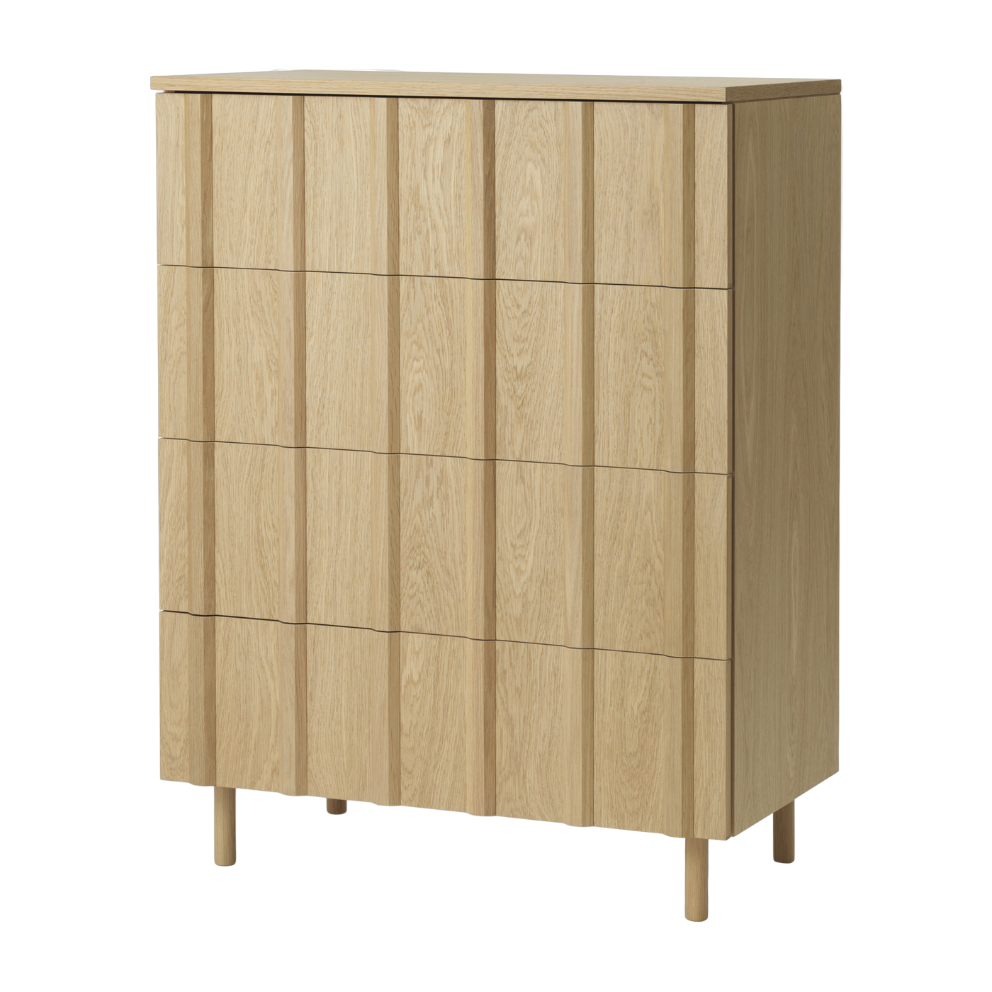 Rib Cómoda de roble de 4 cajones - Normann Copenhagen