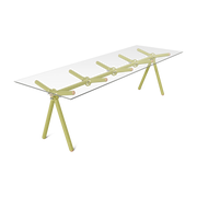 Table à manger en verre et structure en échafaudage anis 250cm Clavex - Maximum