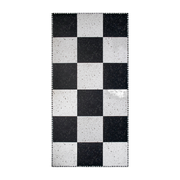 Tapis en vinyle noir et blanc 140x70cm Damier - Edito