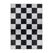 Black and white rug vinyle 200x140cm Damier - Edito