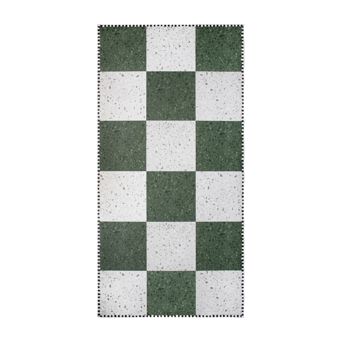 Carpet in vinyle green 140x70cm Damier - Edito