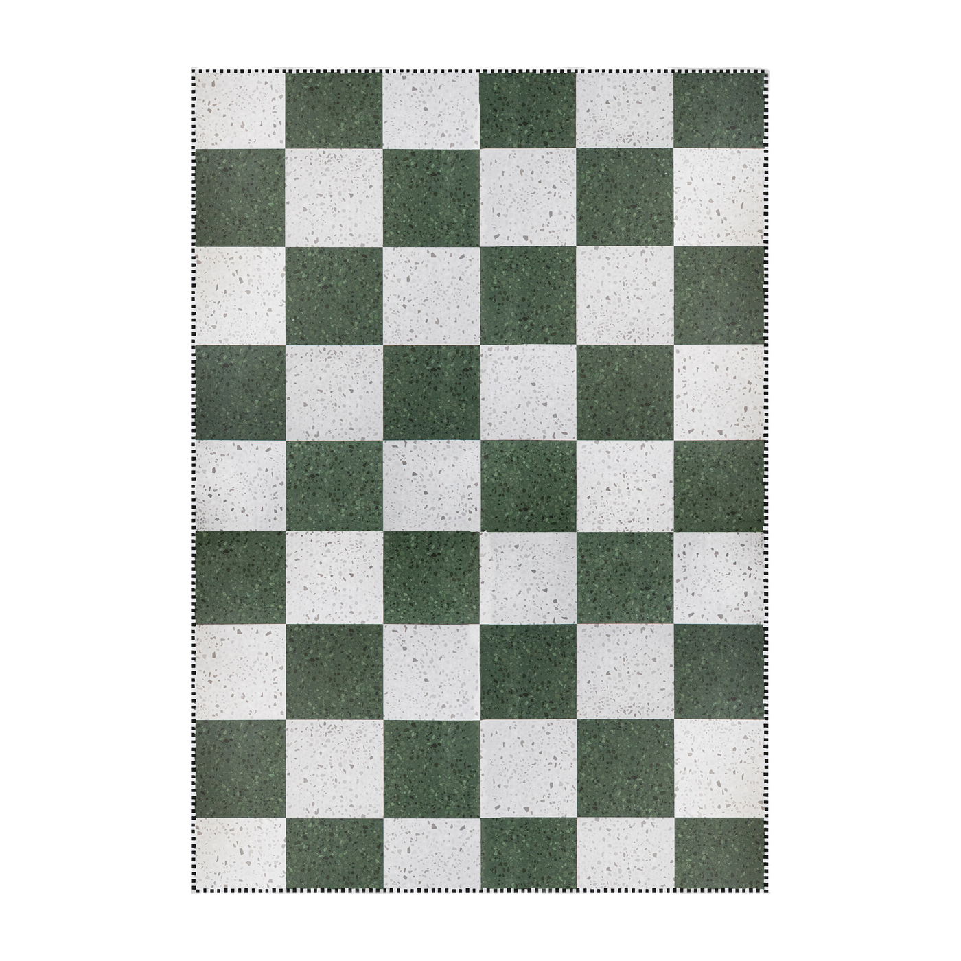 Carpet in vinyle green 200x140cm Damier - Edito