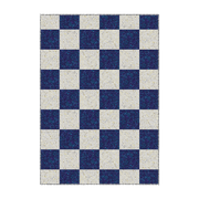 Teppich aus vinyle marineblau 200x140cm Damier -. Edito