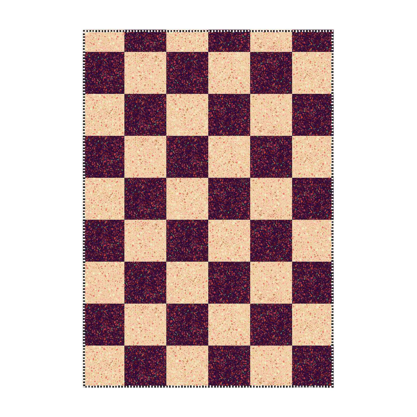 السجاد الفينيل البنفسجي 200x140cm شطرنج - Edito