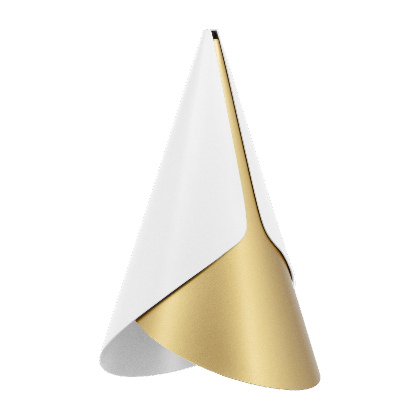 Lampenschirm aus goldfarbenem und weißem Aluminium Cornet -. Umage