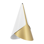 Pantalla Cornet de aluminio dorado y blanco - Umage