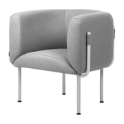 Mini Sillón de acero y lana gris universal 71, 2cm Ubi - noo. ma