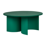 Table basse en acier et placage frêne watermelon green 95cm Gavo - noo.ma