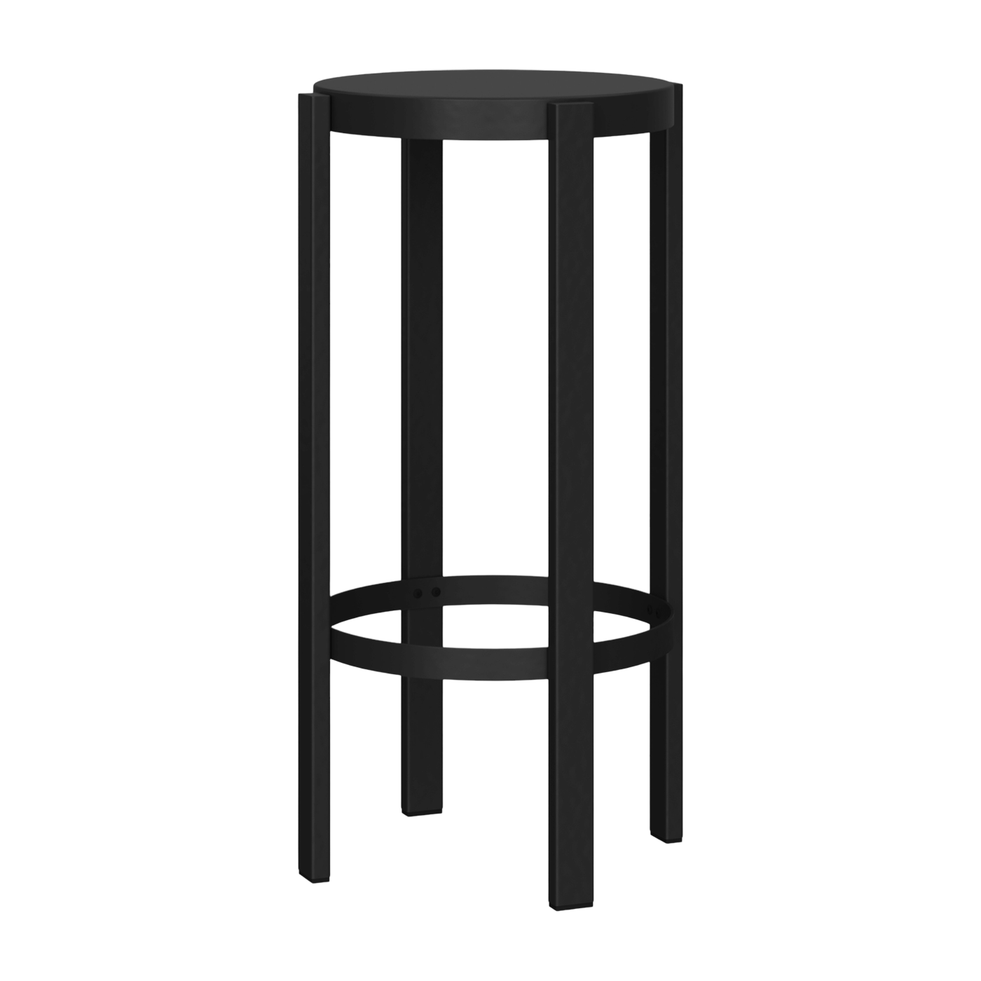Taburete de bar de acero negro volcánico 75cm Doon - noo. ma