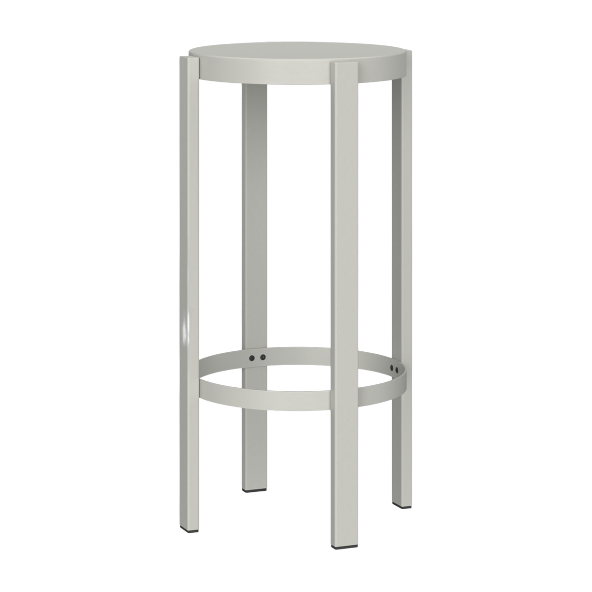 pebble Taburete de bar de acero gris 75cm Doon - noo. ma