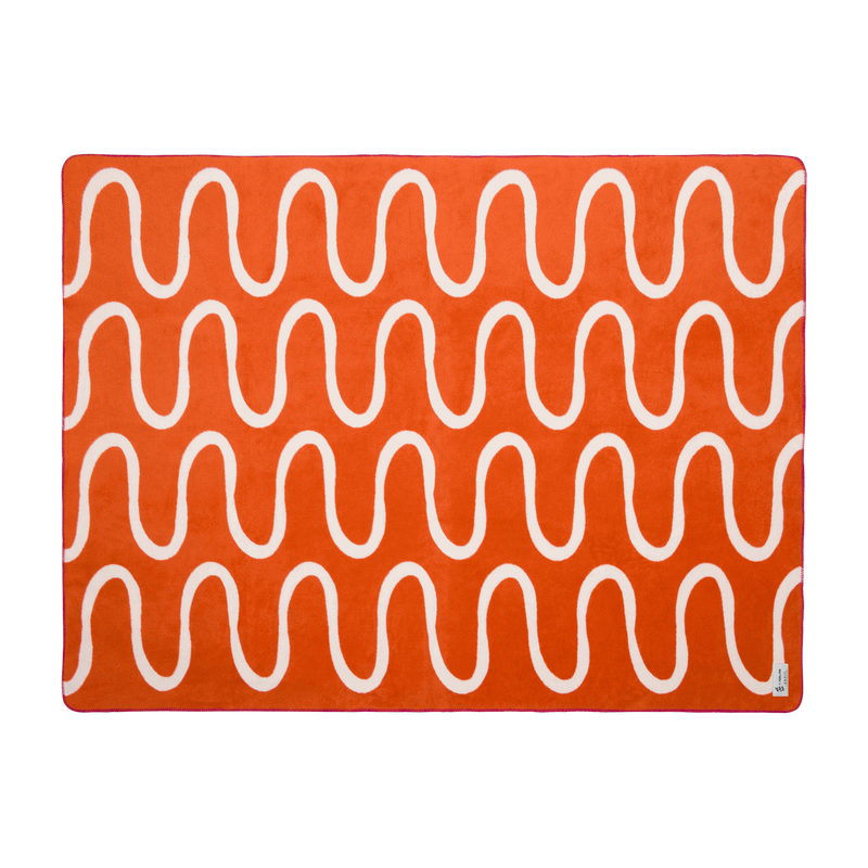 Plaid en coton terracotta 150x200cm Swirl Throw - noo.ma