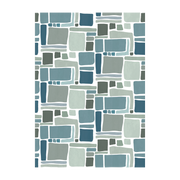 2 Bahnen blaue Vliestapete 96x270cm Dédales -. Edito