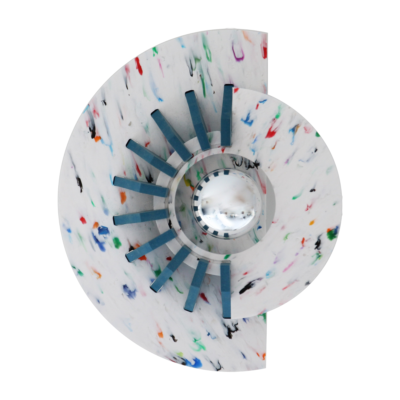Applique en plastique recyclé bleu 24cm Moonshadow - RIF