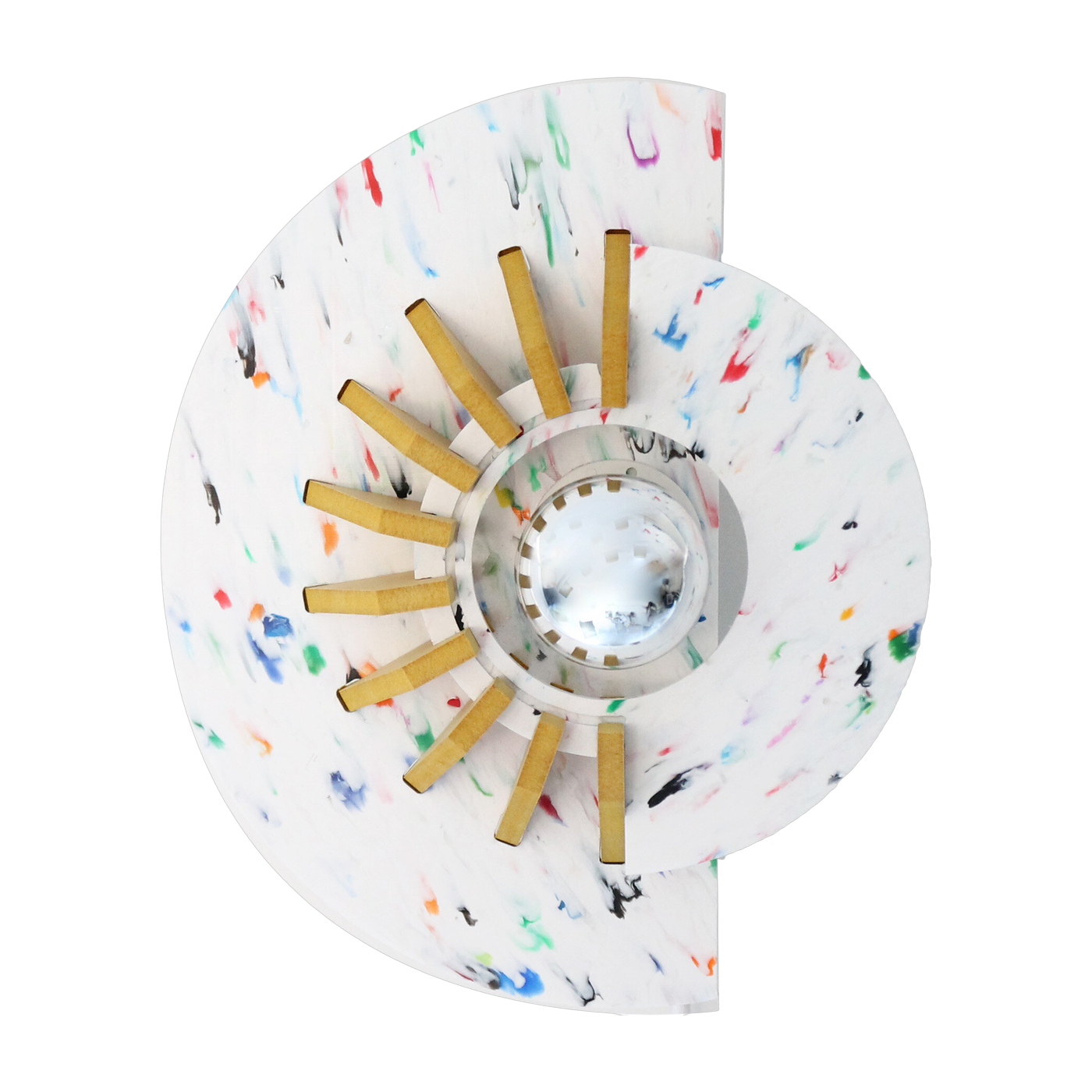 Applique en plastique recyclé jaune 24cm Moonshadow - RIF