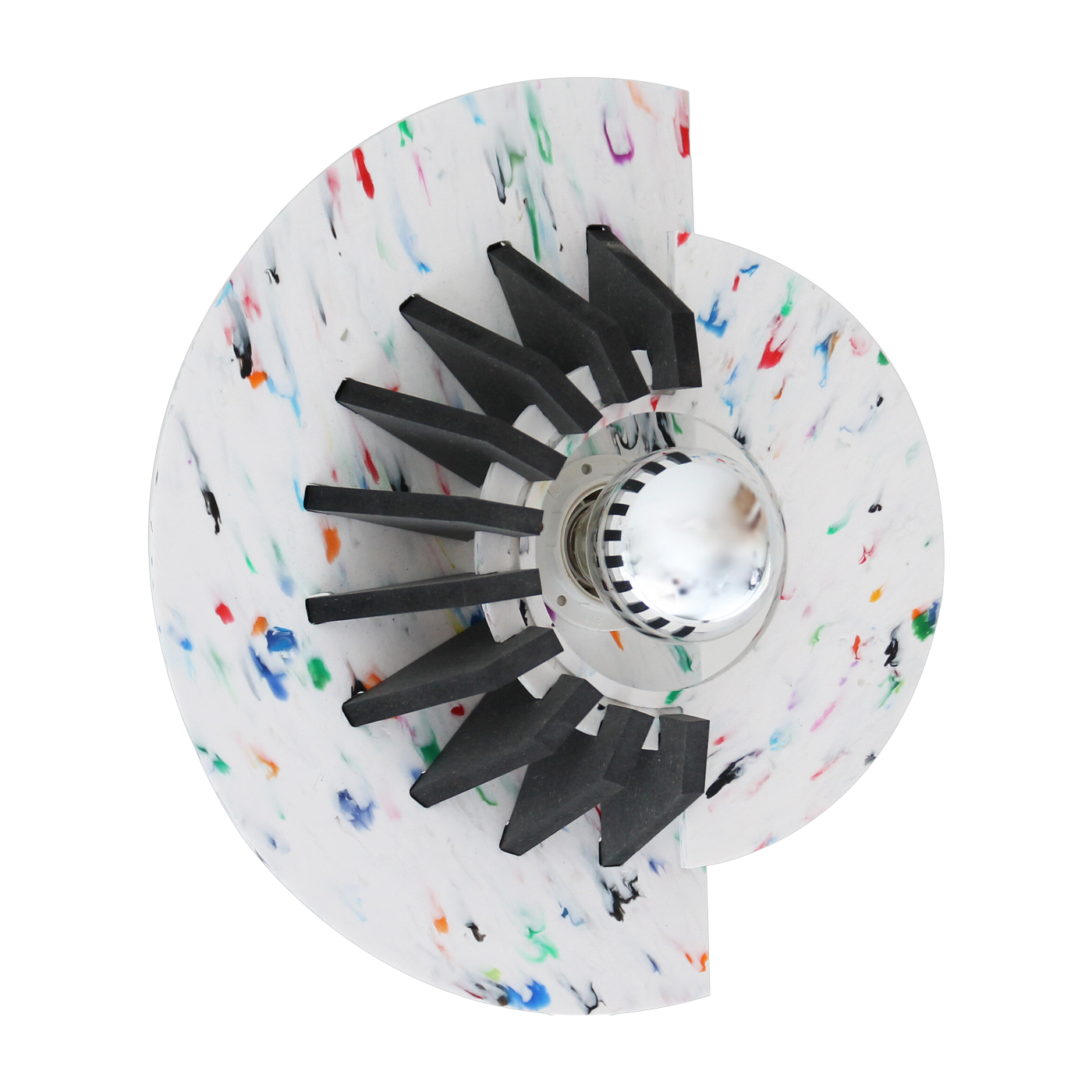 Applique en plastique recyclé noir et blanc 24cm Moonshadow - RIF