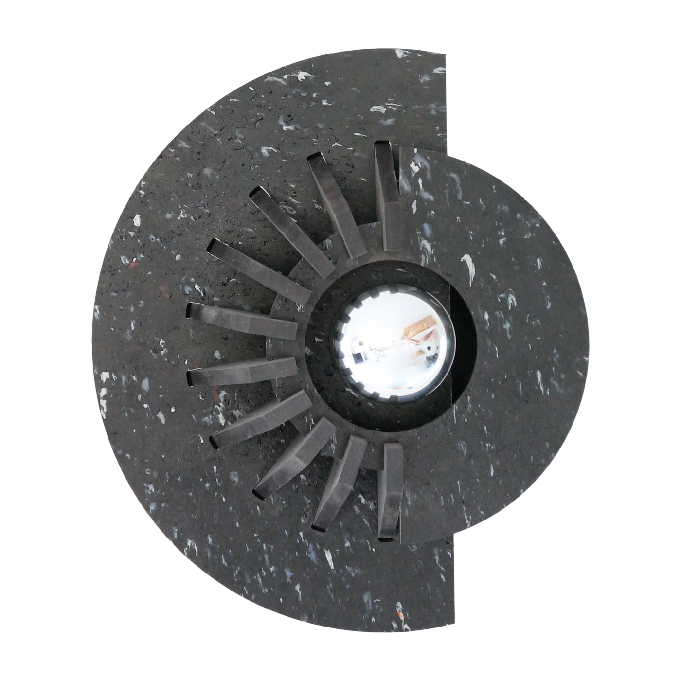 Applique en plastique recyclé noir 24cm Moonshadow - RIF