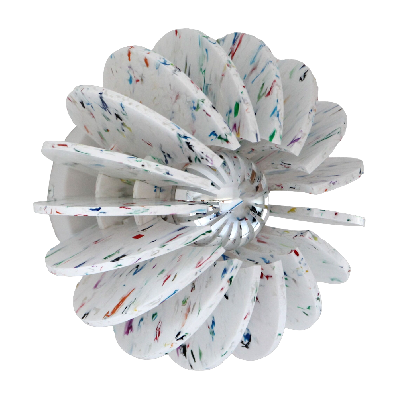 Lampada da parete in plastica riciclata bianca 20cm Wrecking Ball - RIF