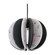 ronde Alpha Lampada a sospensione in plastica riciclata bianca e legno colorato nero 29 cm Zulu - RIF