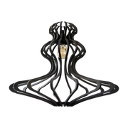 Black Lampada a sospensione in legno nero 55cm kit Donna - RIF